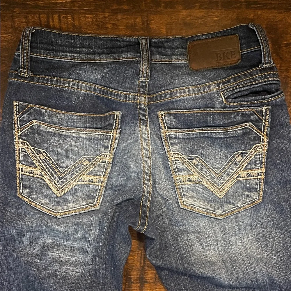 BKE Jake 28R Dark Blue Straight Jeans - Picture 4 of 4